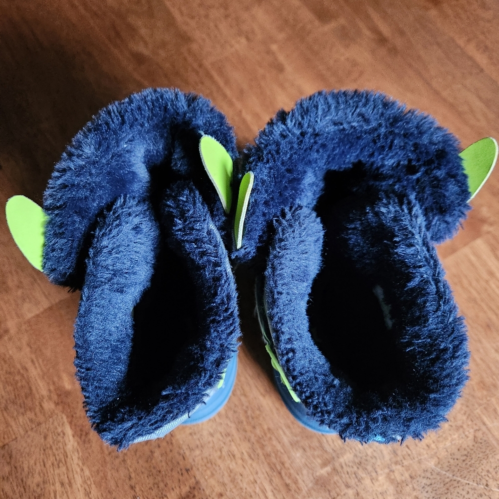 Cat & Jack Gray and Blue Kids Boots - Picture 5 of 10